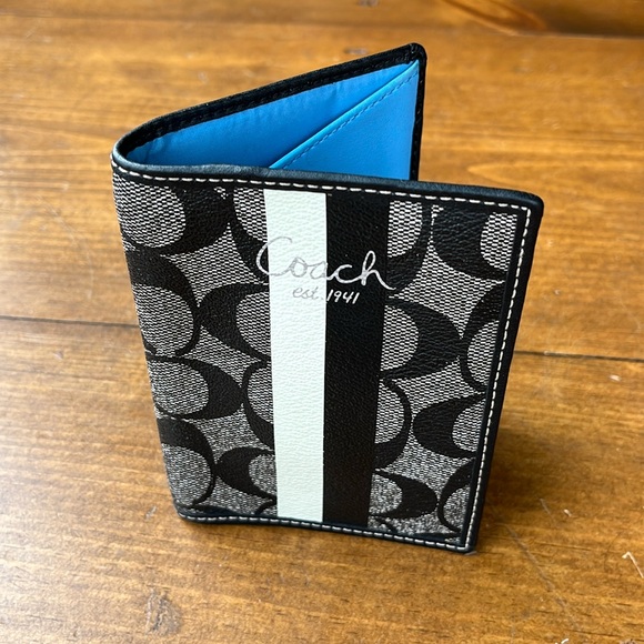 Coach Handbags - Coach Signature Canvas Varsity Strip Bifold Wallet - Black